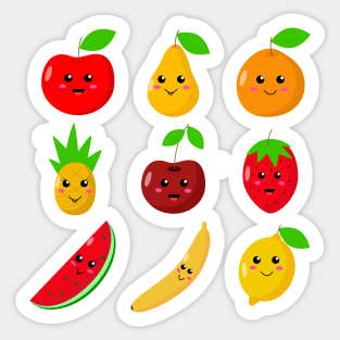 funny fruits Sticker